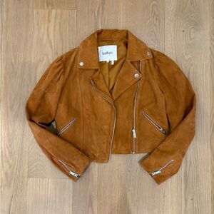 ba&sh Women's Brown Leather Jacket